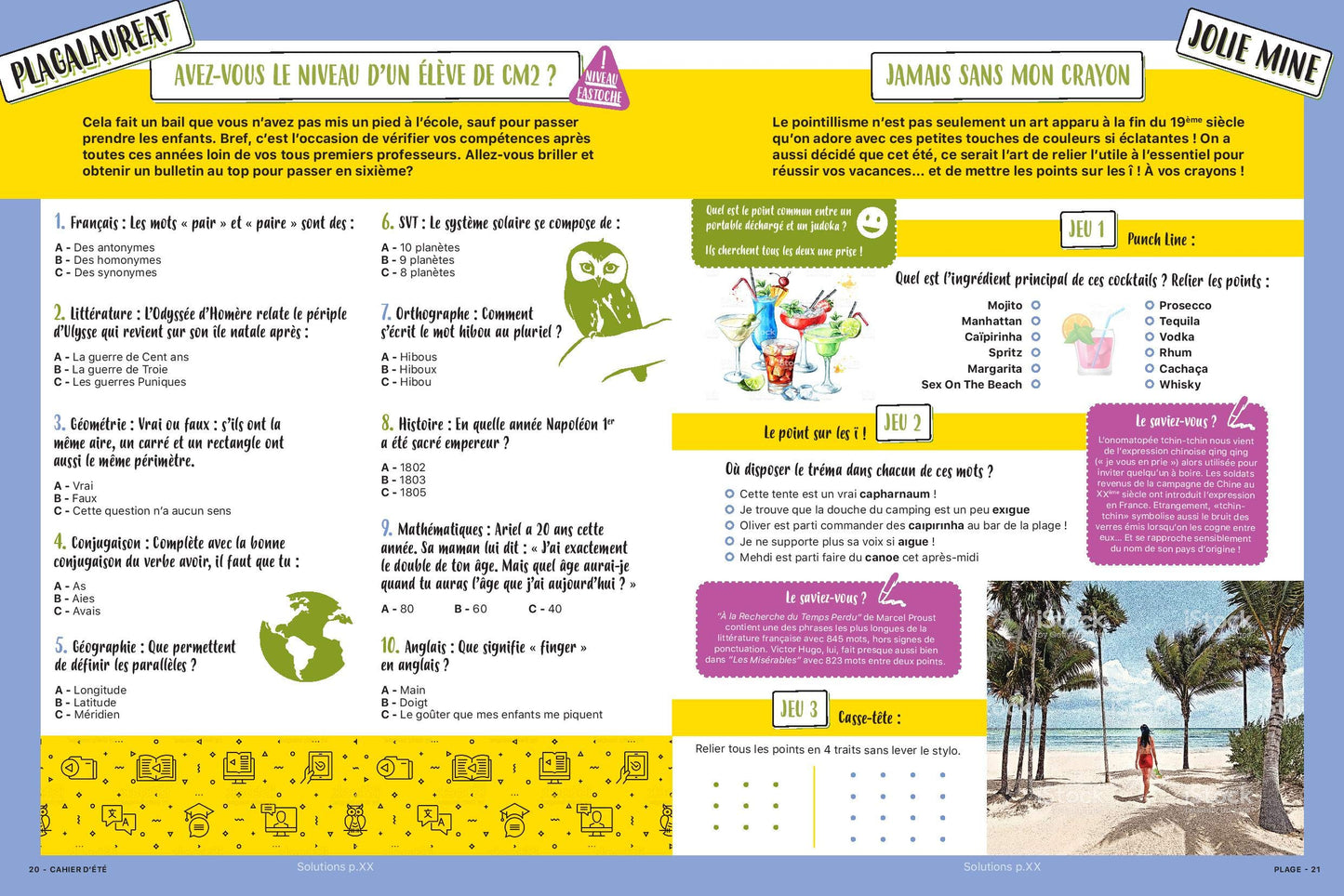 Cahier d'été pour ne pas s'emmerder sur la plage