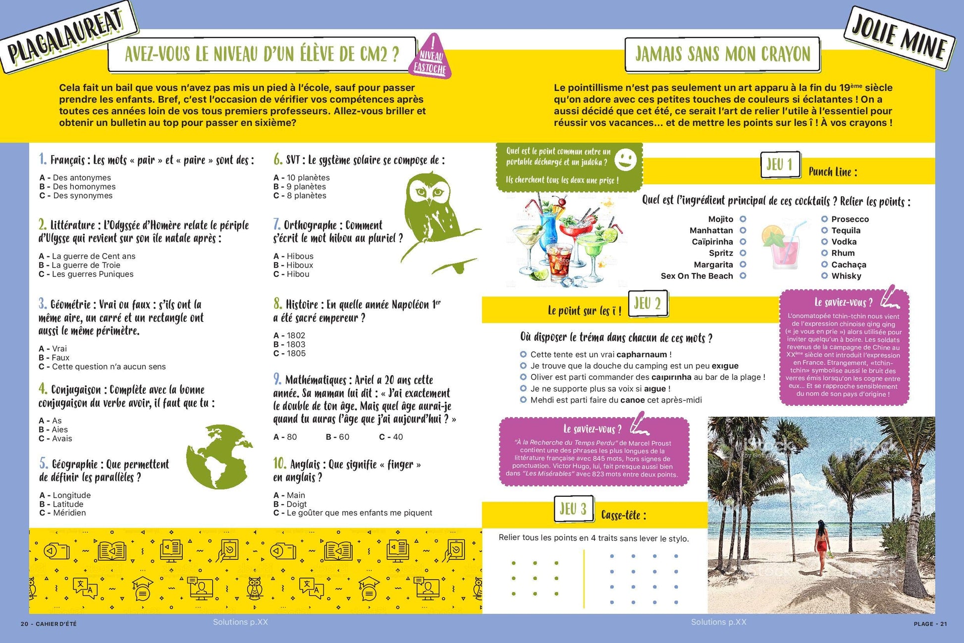 Cahier d'été pour ne pas s'emmerder sur la plage