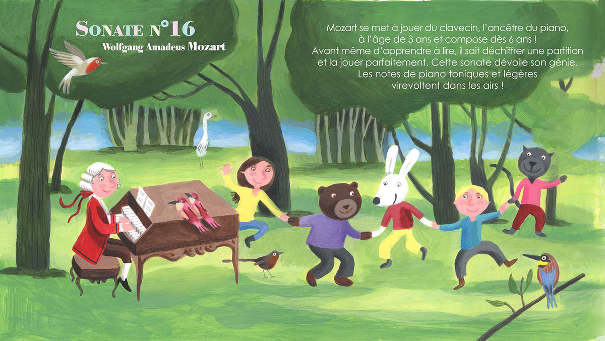 Mes plus belles musiques au piano: Livre sonore bébé dès 6 mois avec grandes piles AAA alcalines incluses