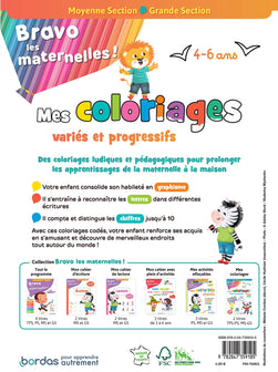 Bravo les maternelles - Mes coloriages, voyage autour du monde - Moyenne section et Grande section