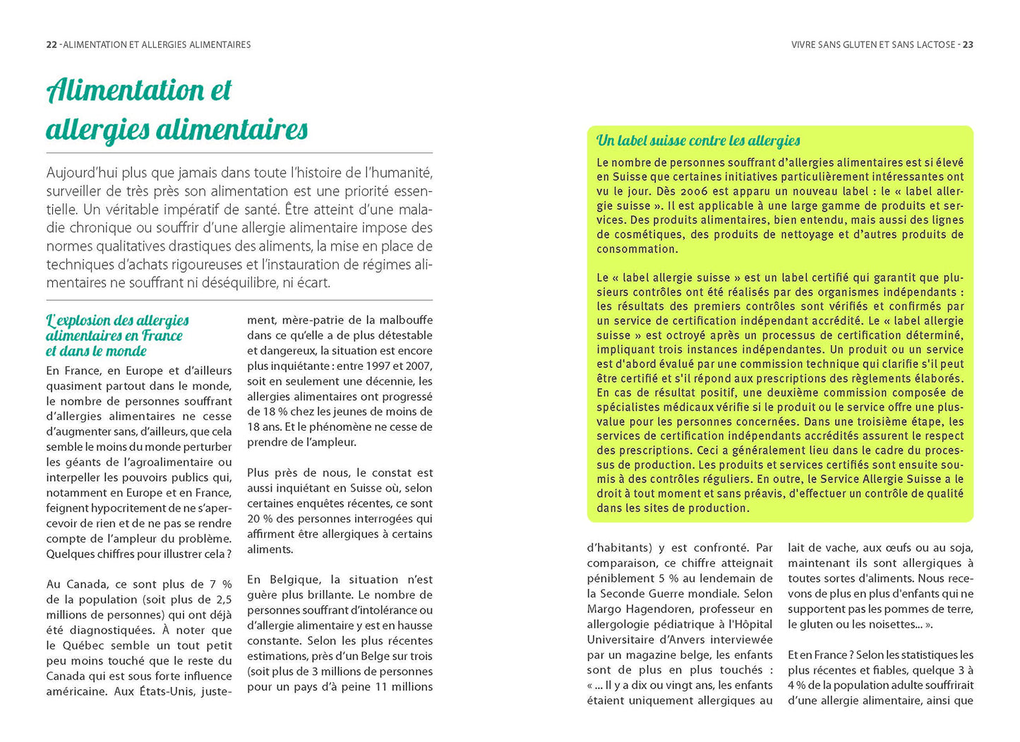 vivre sans gluten & sans lactose