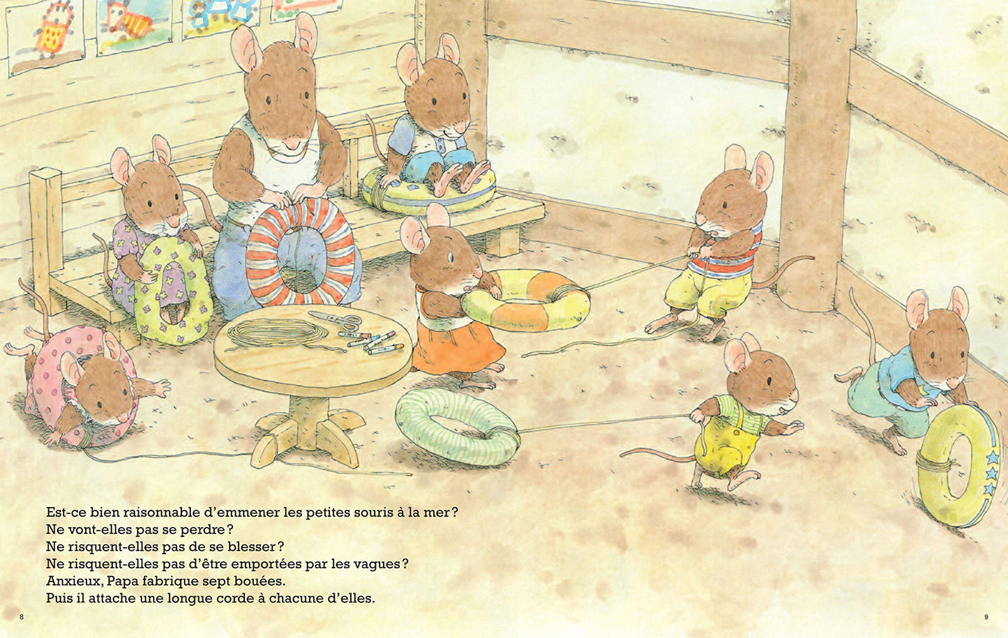 Les souris à la plage