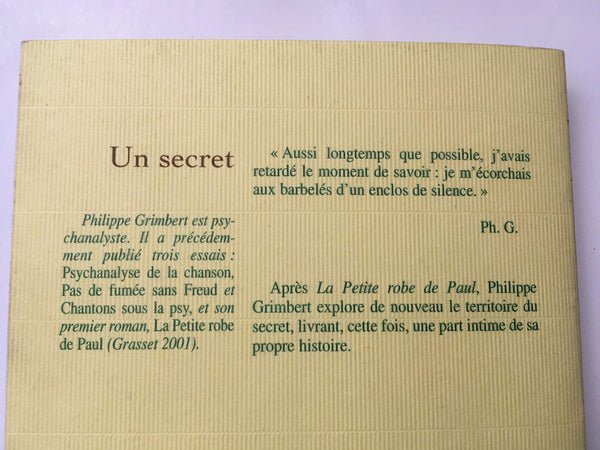 Un secret - Prix Goncourt des Lycéens 2004 et Prix des Lectrices de Elle 2005
