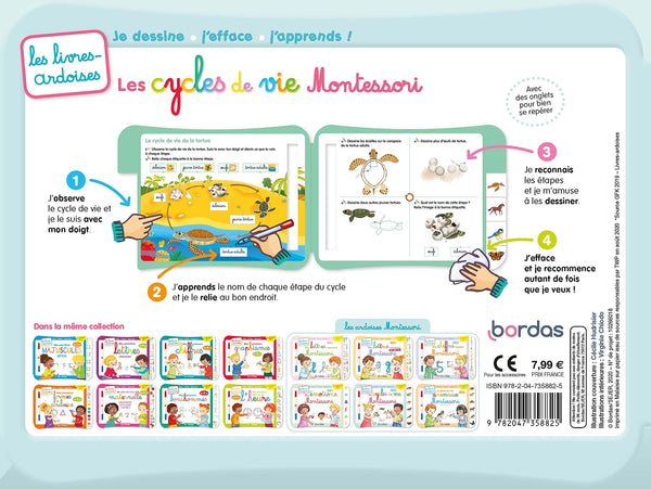 Les livres-ardoises - Les Cycles de vie Montessori