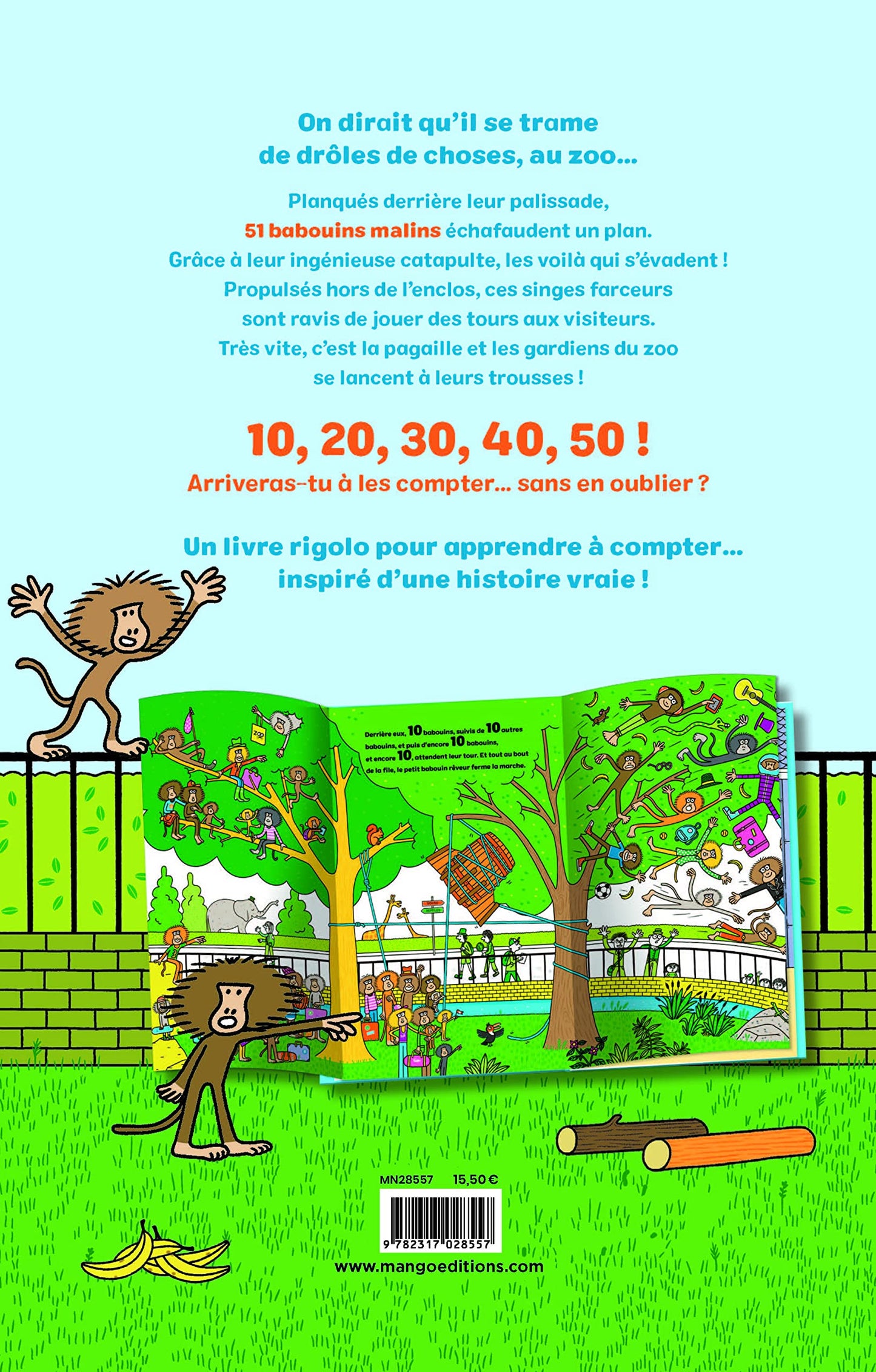La grande évasion des babouins: Un livre à compter