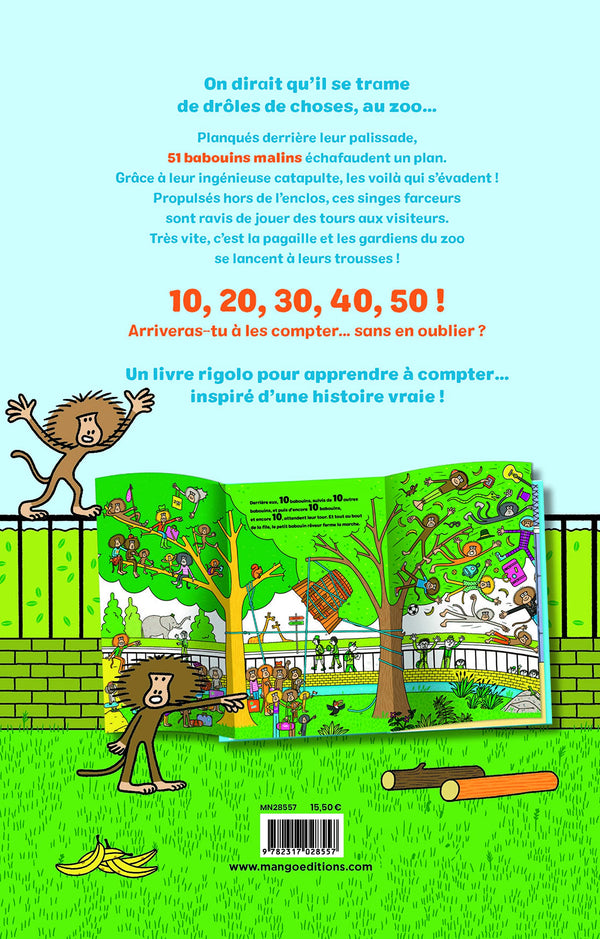 La grande évasion des babouins: Un livre à compter
