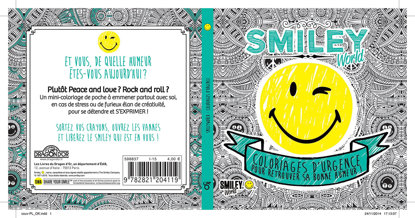 Smiley - Coloriages d'urgence pour retrouver sa bonne humeur (bleu)