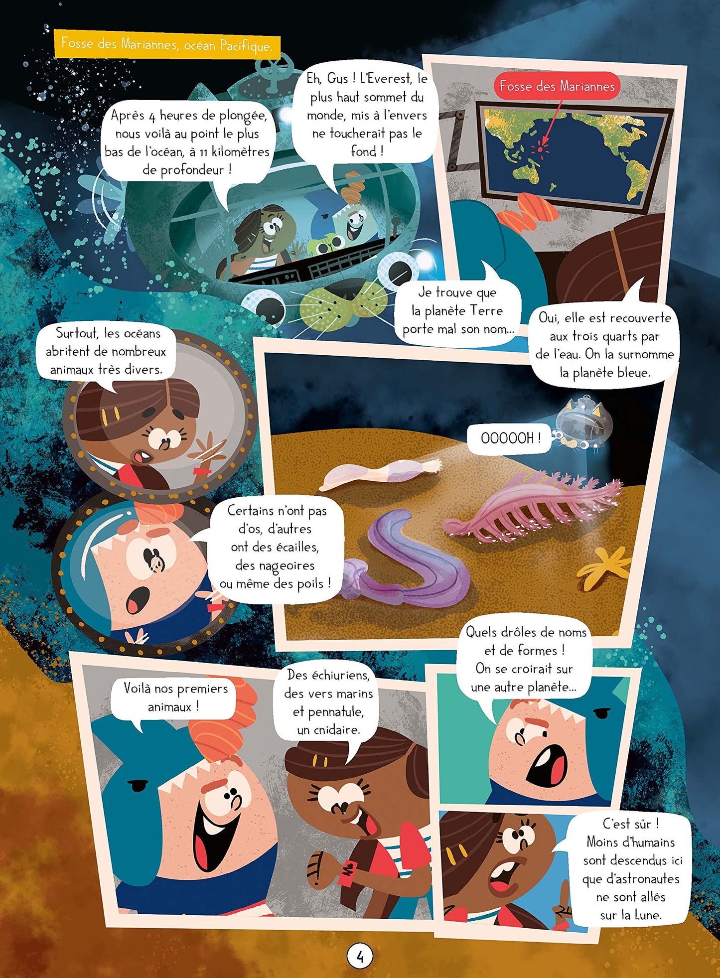 Découvre les animaux marins en BD