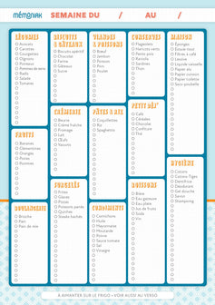 52 listes de courses Mémoniak 2022