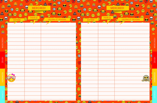 Agenda de texte Emoji 2021 - 2022
