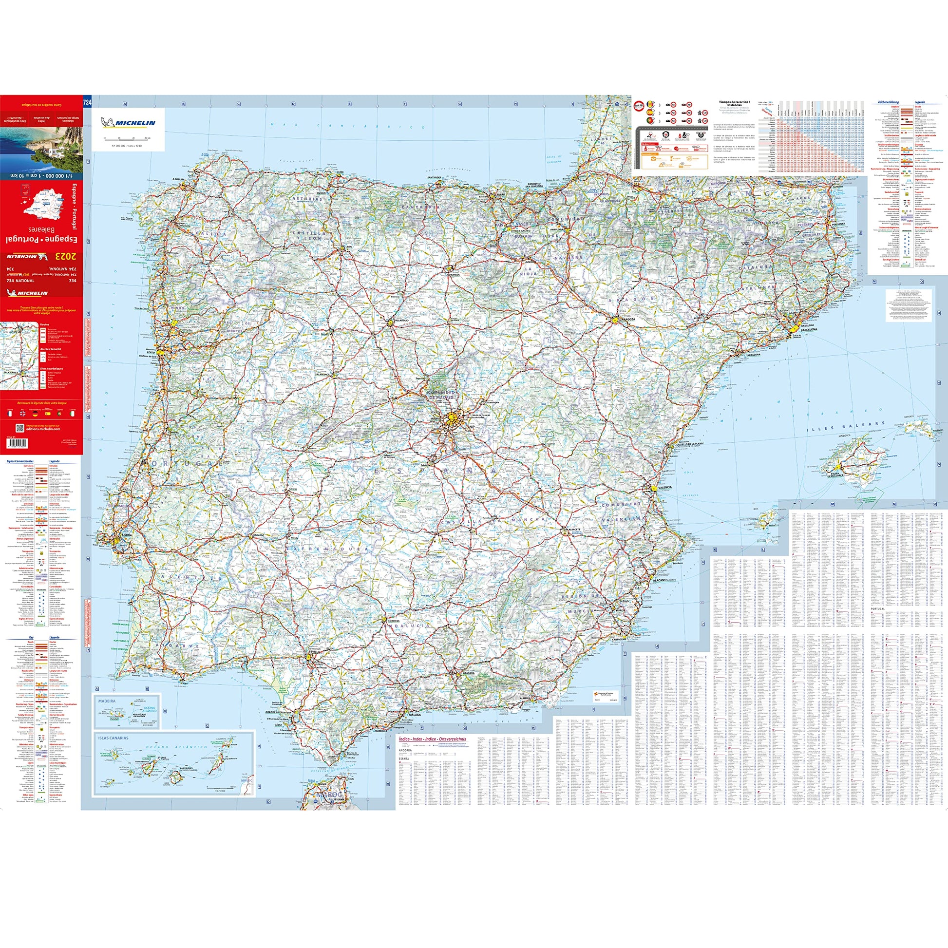 Carte Nationale Espagne, Portugal 2023