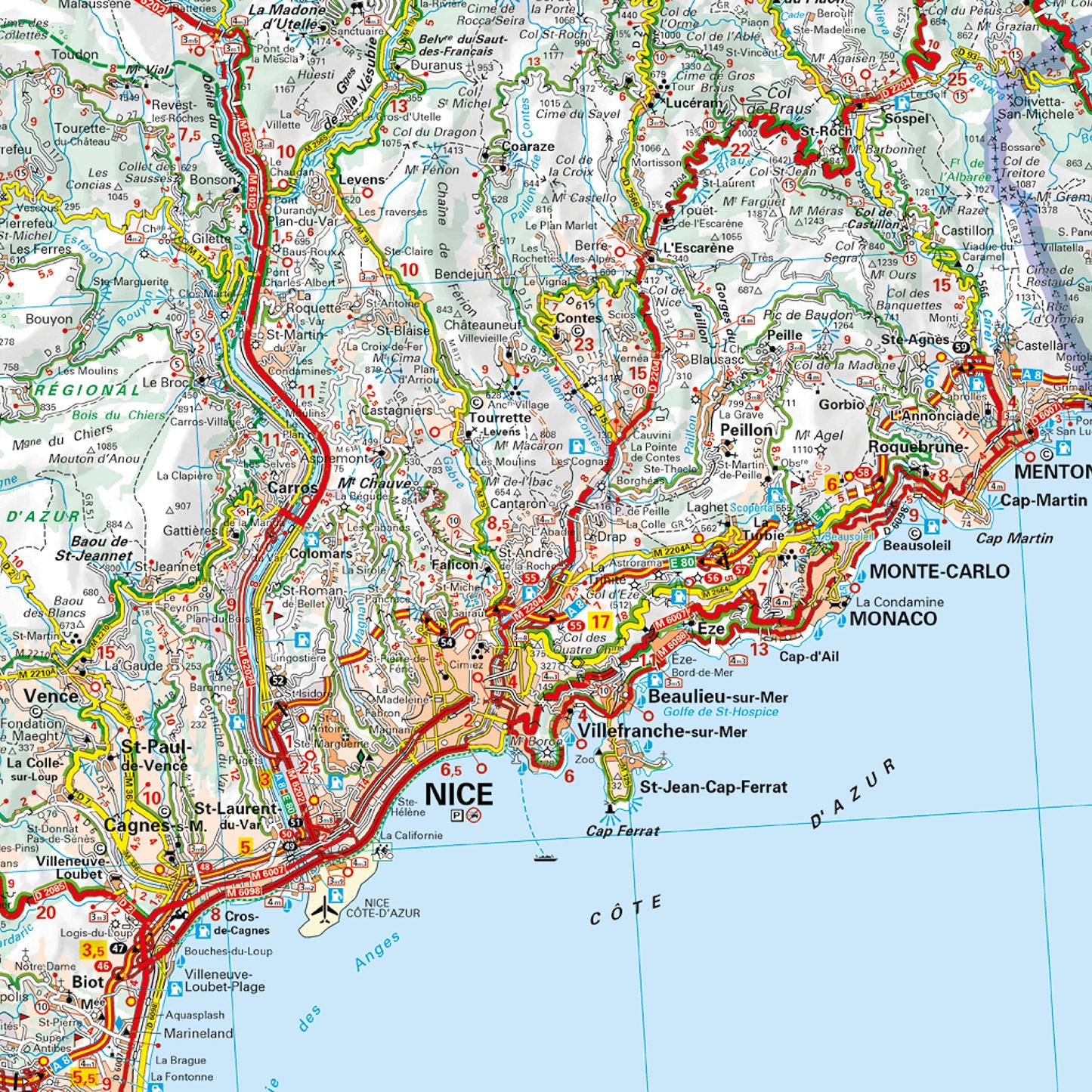 Carte Régionale Provence-Alpes-Côte d'Azur 2023