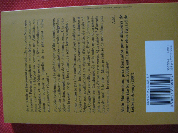 Le sanglot de l'homme noir