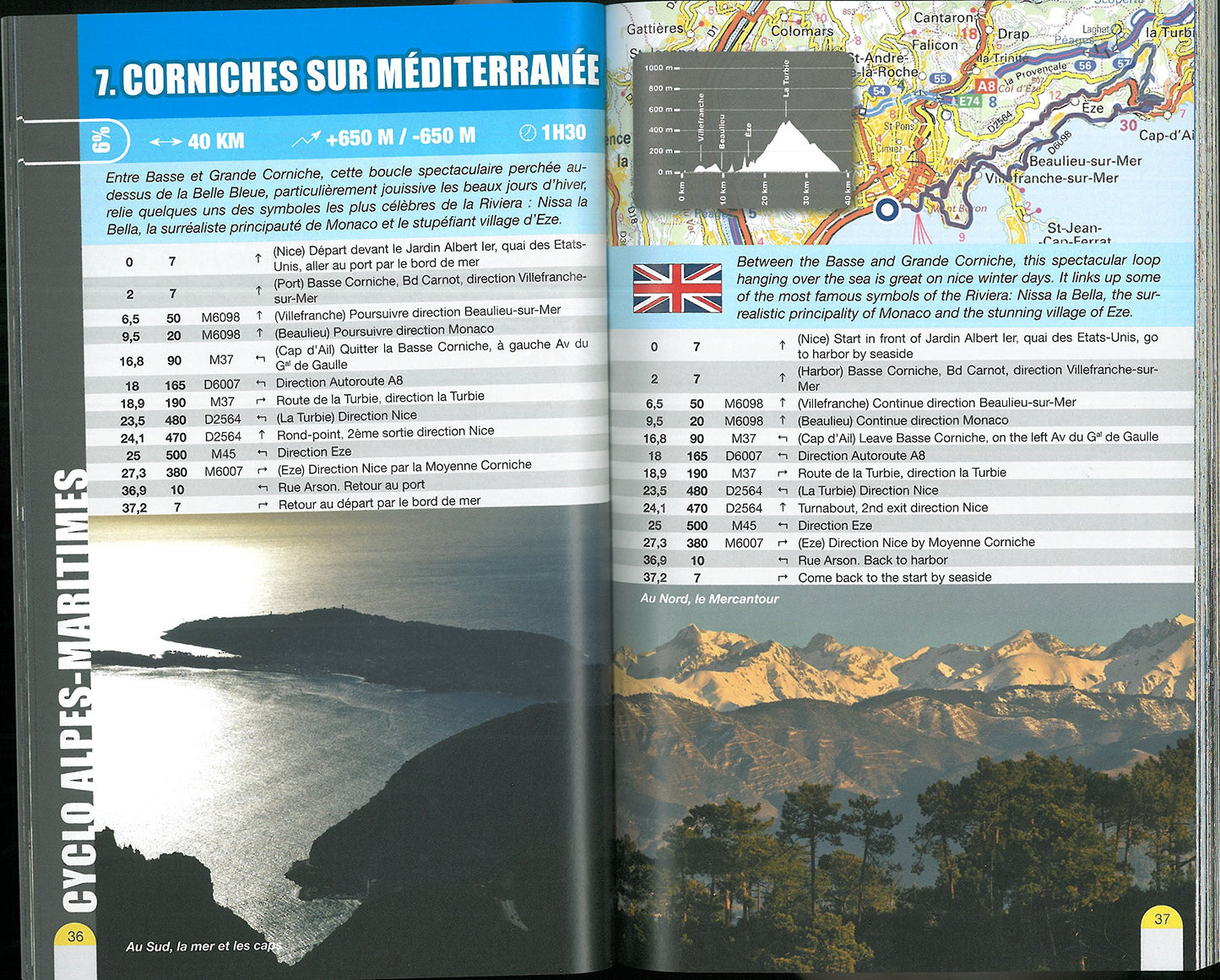 ALPES MARITIMES 35 PARCOURS VELO DE ROUTE