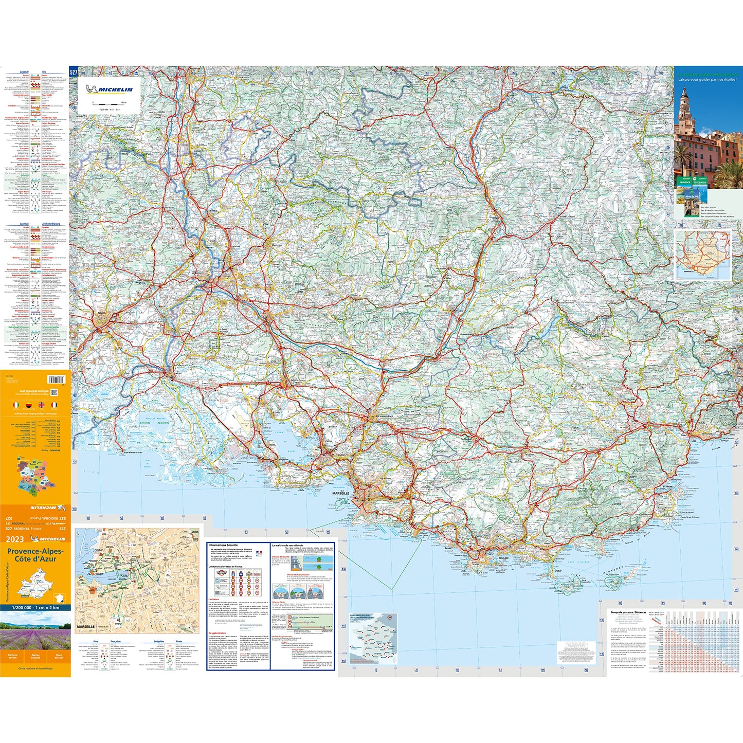 Carte Régionale Provence-Alpes-Côte d'Azur 2023