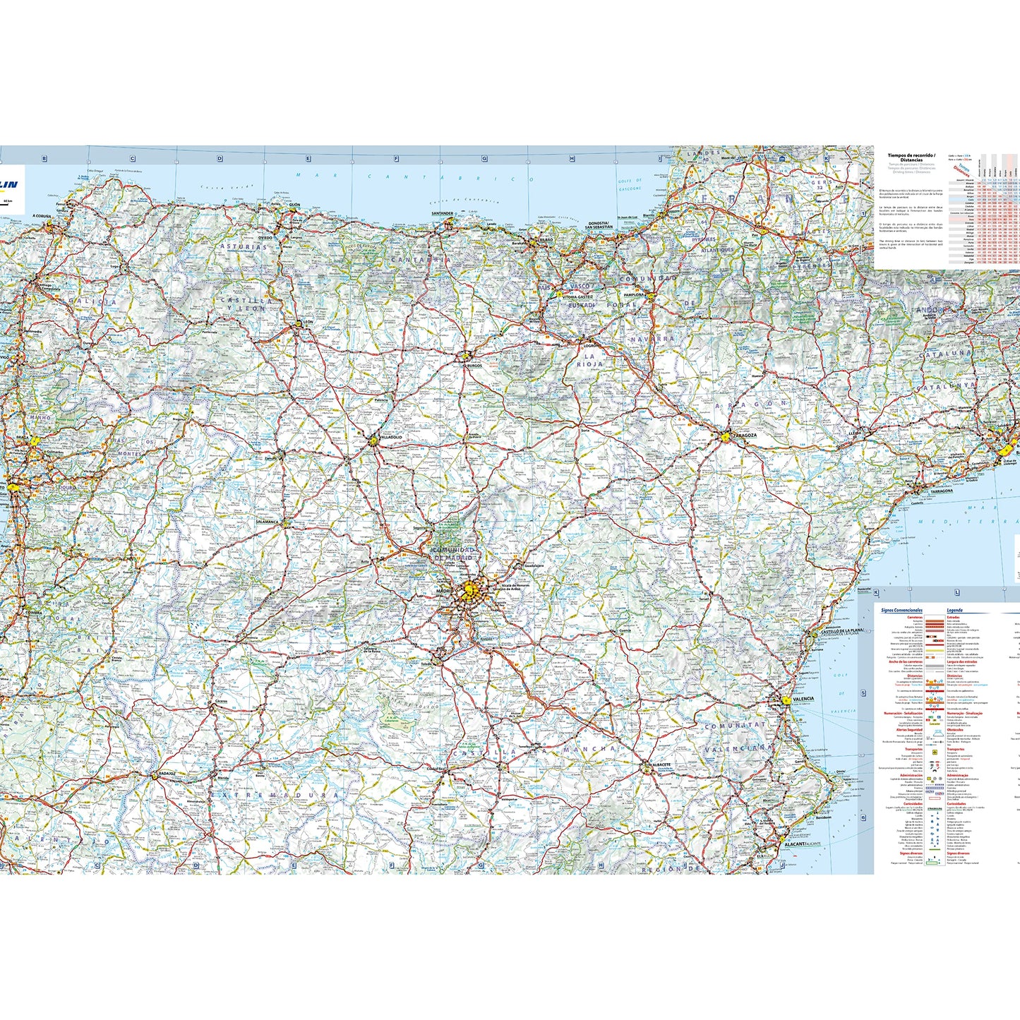 Carte Nationale Espagne, Portugal 2023 - Indéchirable
