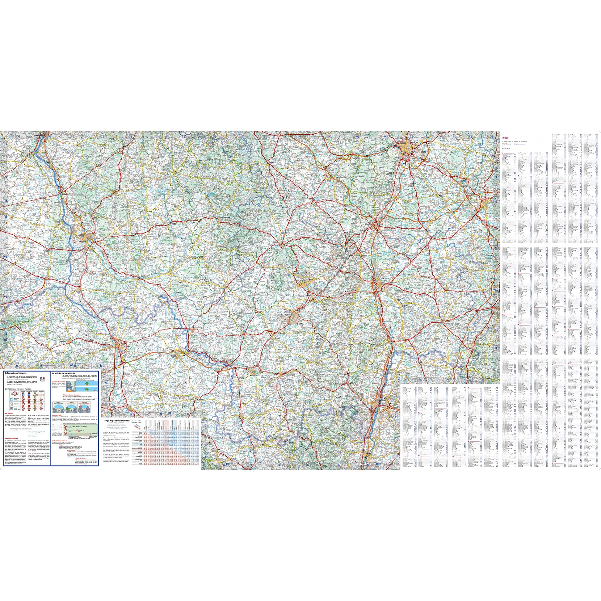 Carte Régionale Bourgogne 2023