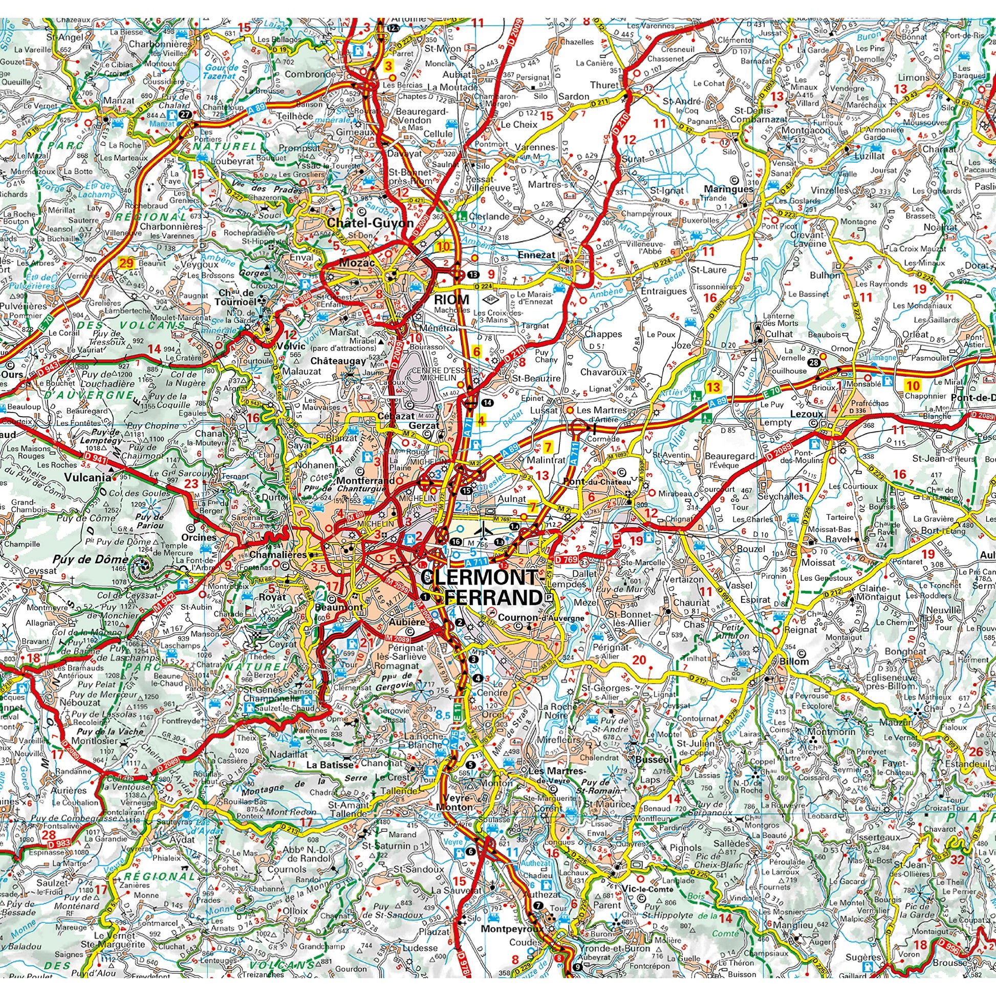 Carte Régionale Auvergne 2023