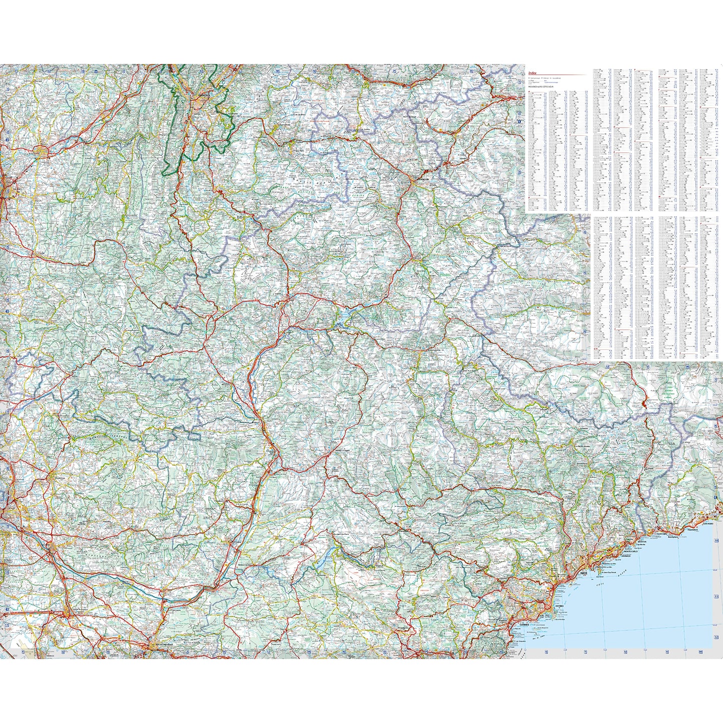 Carte Régionale Provence-Alpes-Côte d'Azur 2023