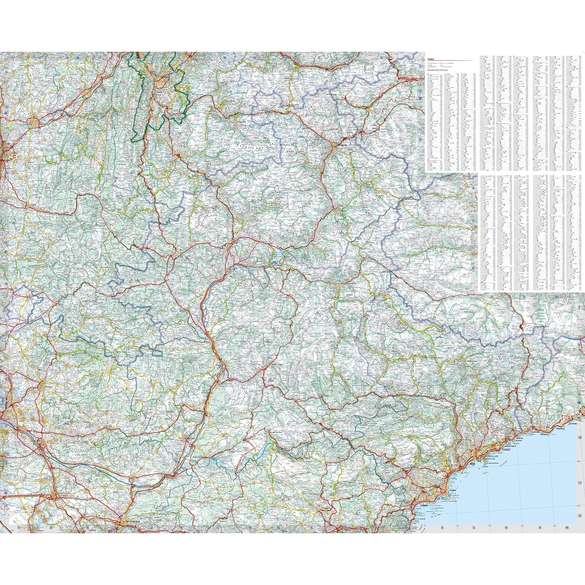 Carte Régionale Provence-Alpes-Côte d'Azur 2023