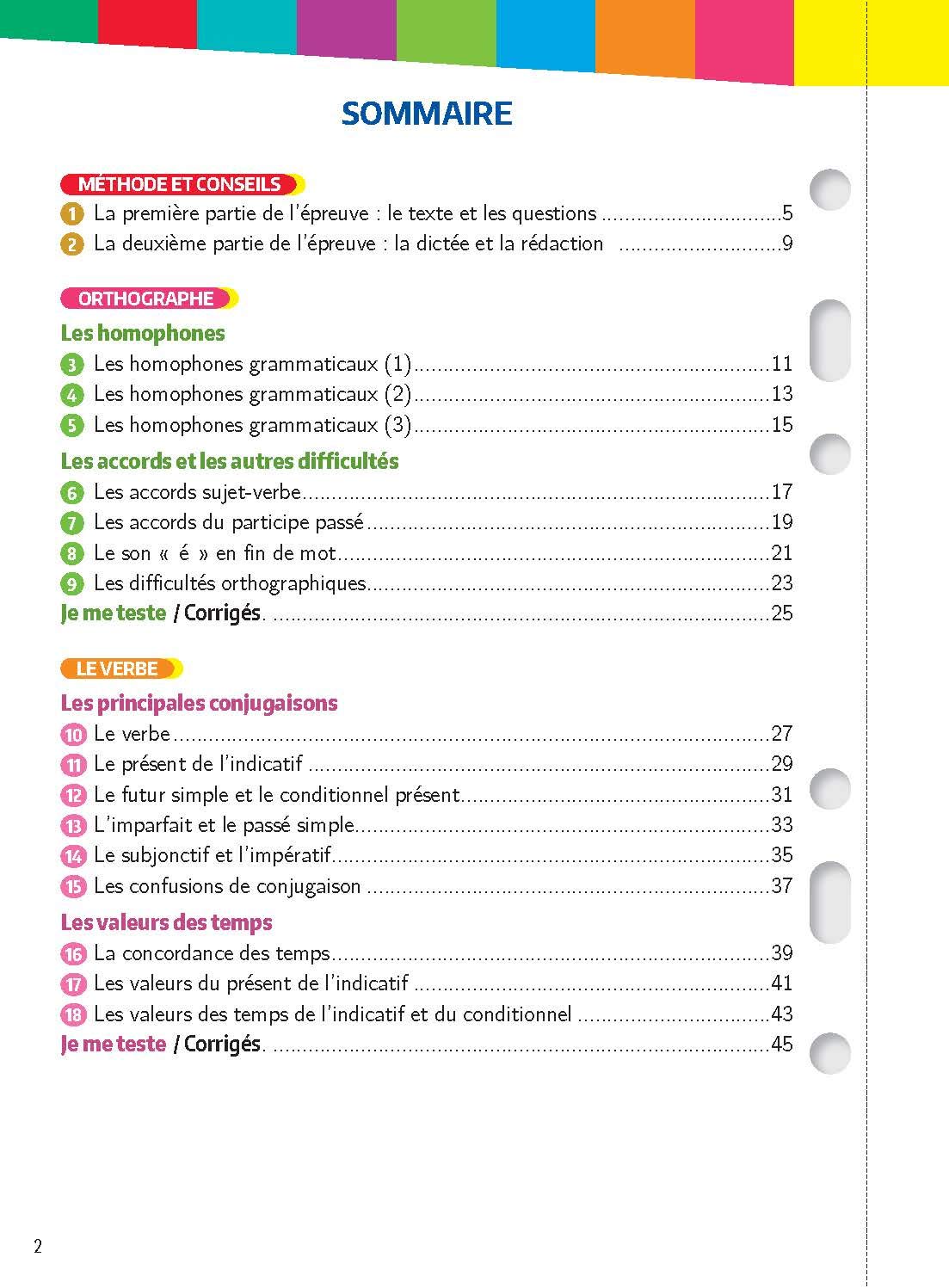 Mon Année Brevet Les fiches Français 3e